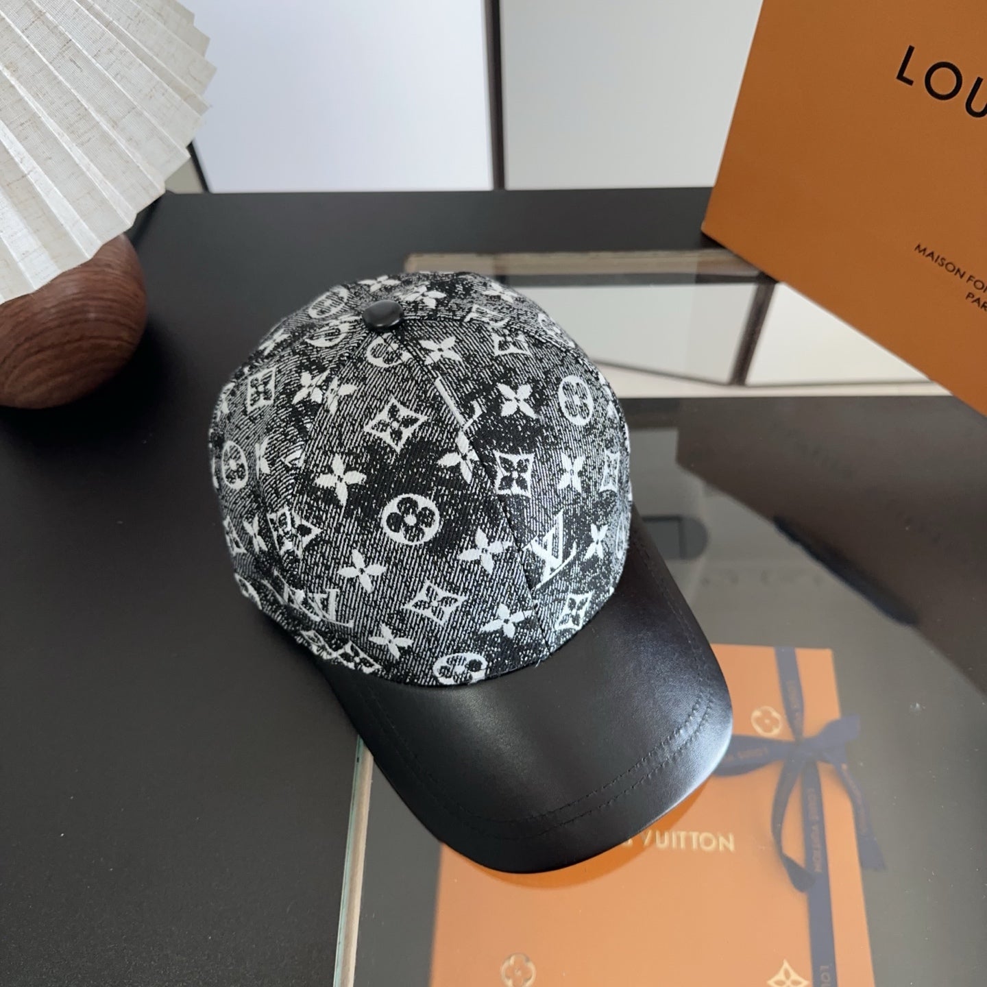 Casquette Motif Louis Vuitton Noir