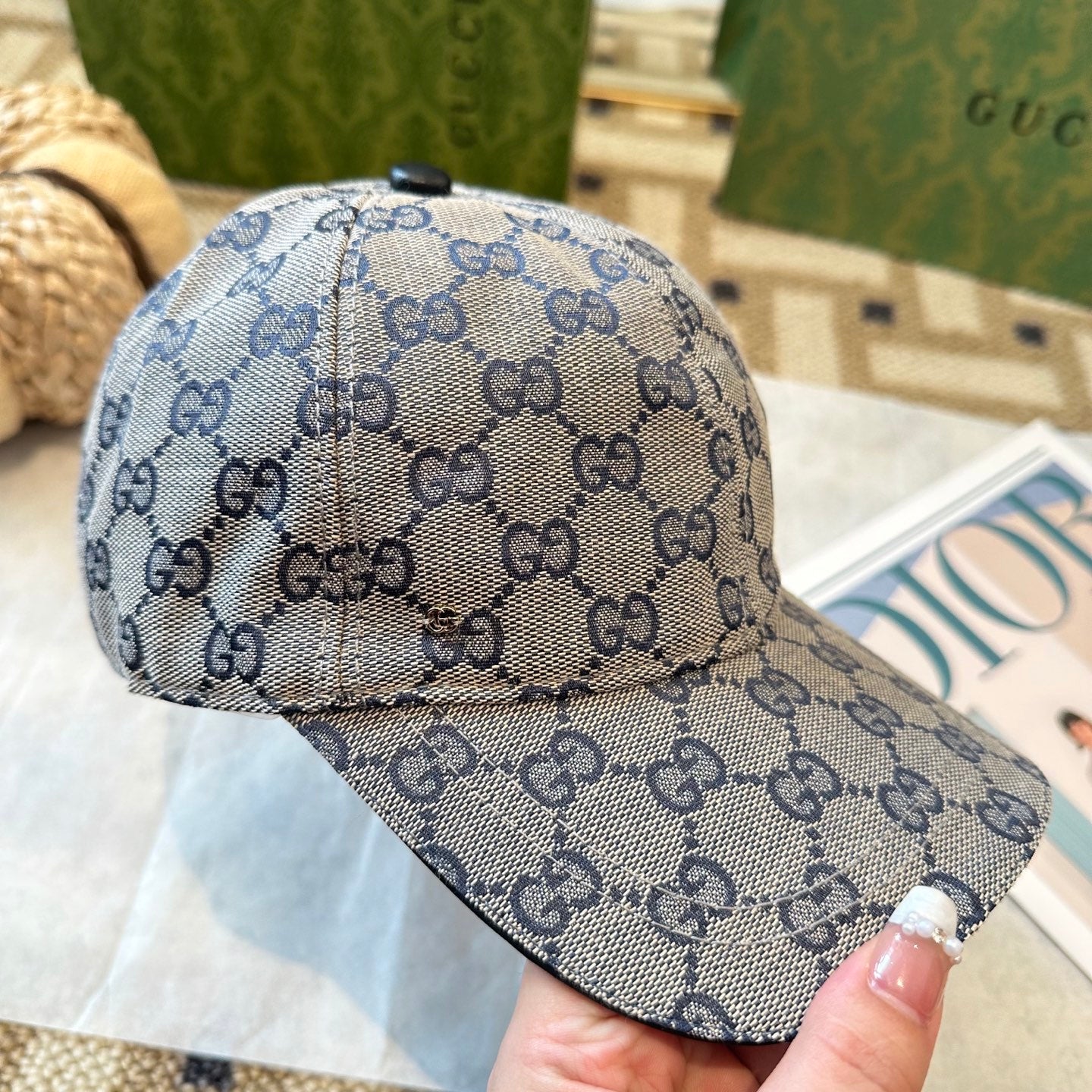 Casquette Gucci Bleu Gris