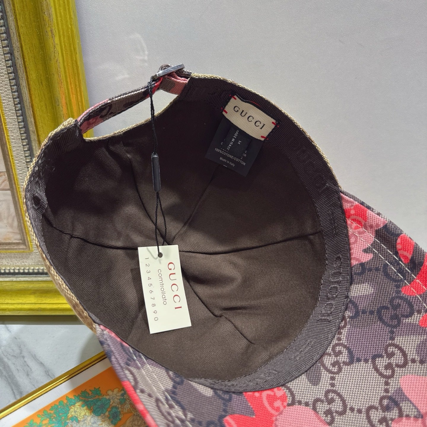 Casquette Gucci Fraise Marron