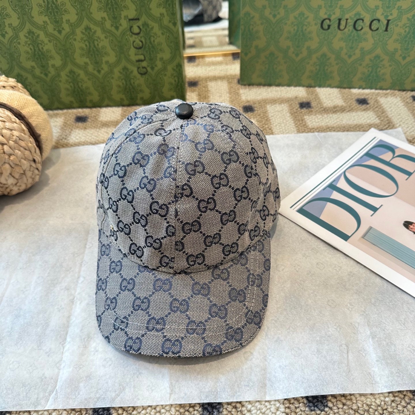 Casquette Gucci Bleu Gris