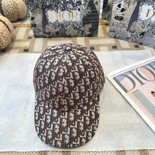 Casquette Dior Oblique Marron
