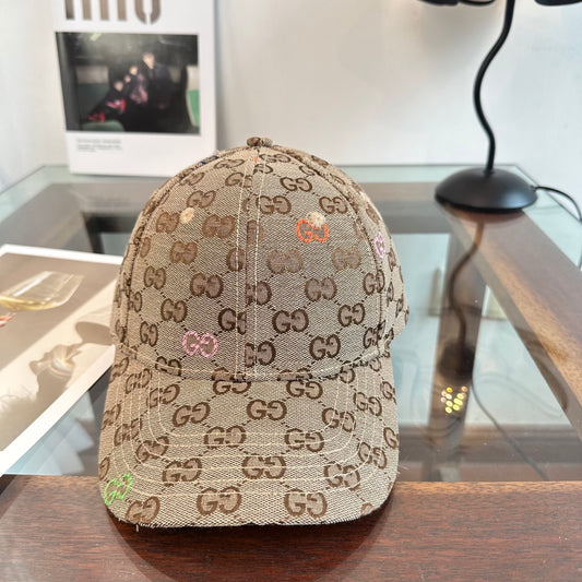 Casquette Gucci Marron Logo Multicolore