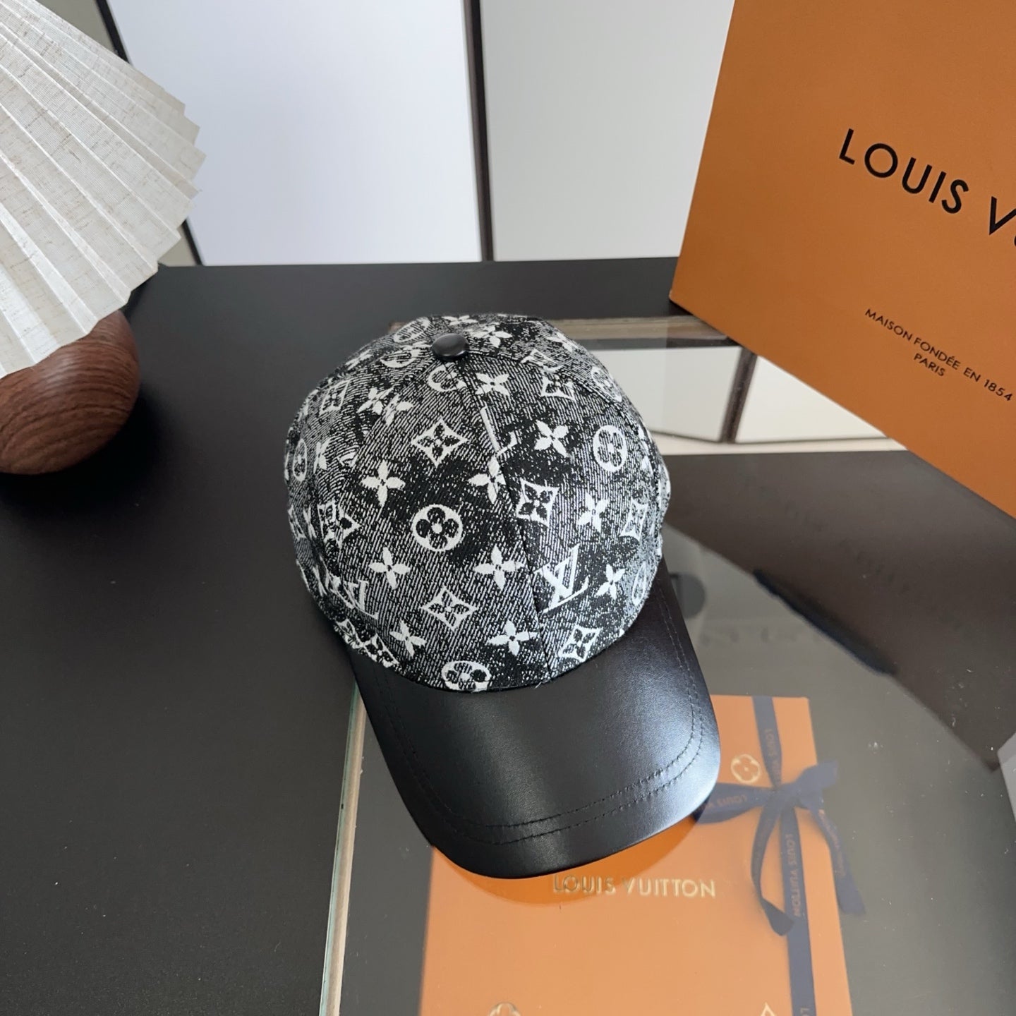 Casquette Motif Louis Vuitton Noir