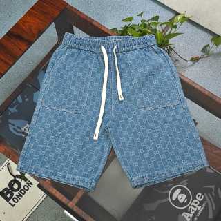 Short Gucci GG Canvas Denim Bleu