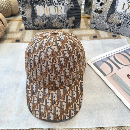 Casquette Dior Oblique Camel Doré