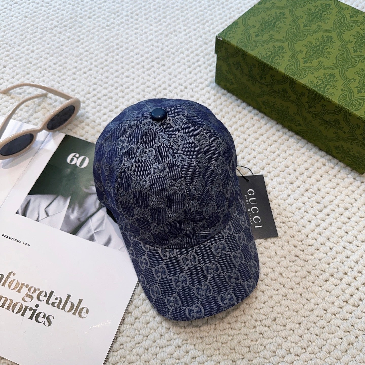 Casquette Gucci GG Canvas Bleu Marine