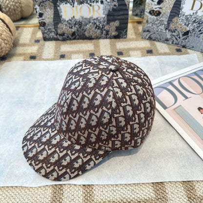 Casquette Dior Oblique Marron