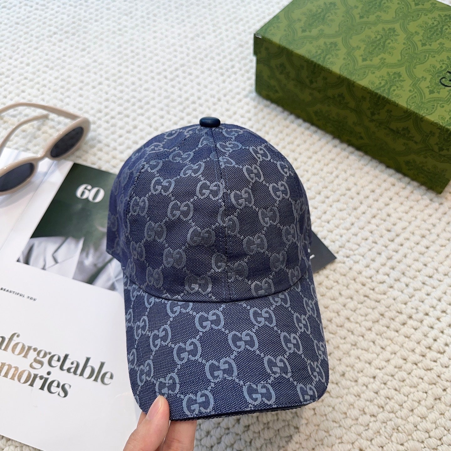 Casquette Gucci GG Canvas Bleu Marine