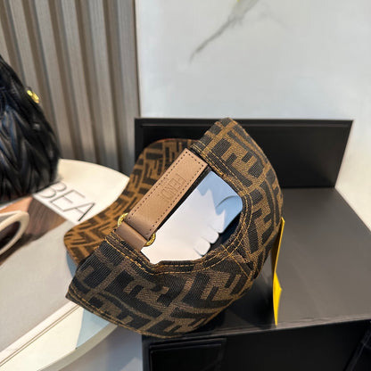 Casquette Style Fendi – Monogramme FF Camel/Marron
