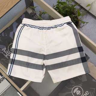 Short à Carreaux Style Burberry – Blanc/Beige