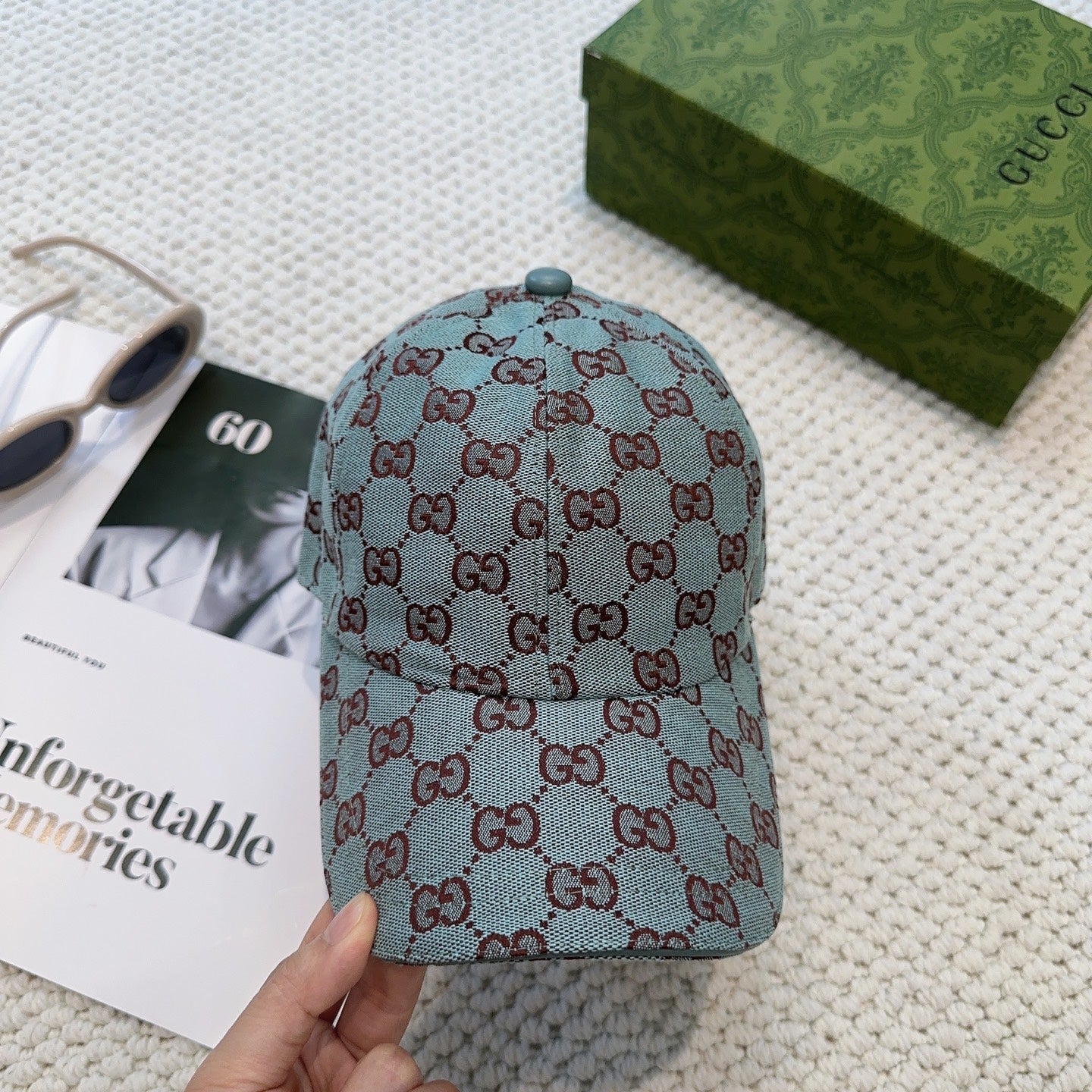 Casquette Gucci GG Canvas Bleu Ciel