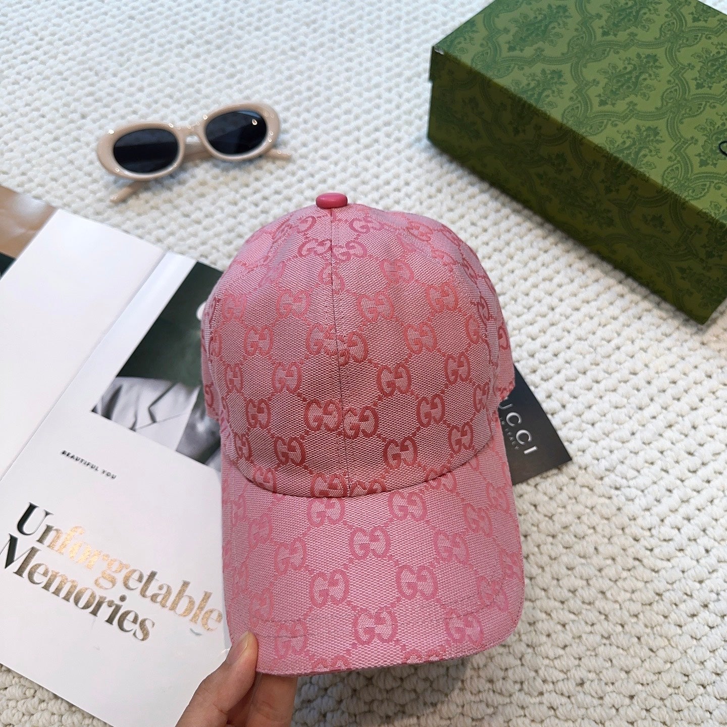 Casquette Gucci GG Canvas Rose