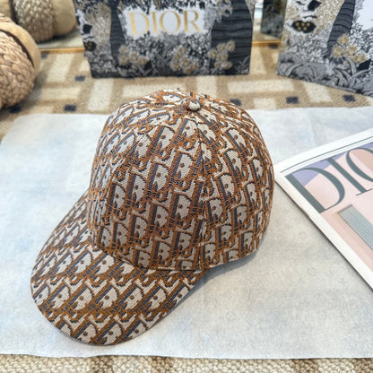 Casquette Dior Oblique Camel Doré