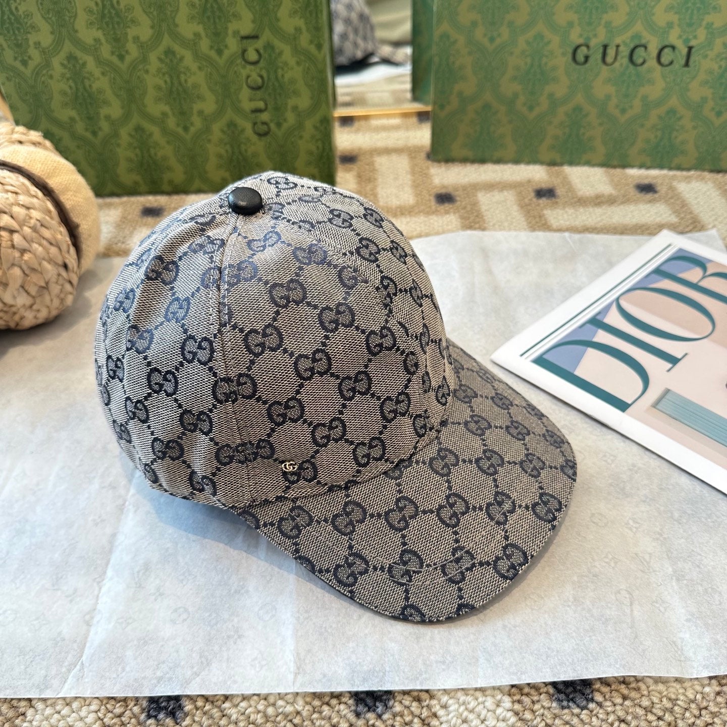 Casquette Gucci Bleu Gris