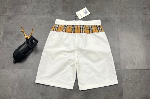 Short Style Burberry – Blanc & Tartan Camel