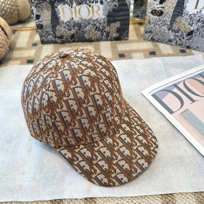 Casquette Dior Oblique Camel Doré