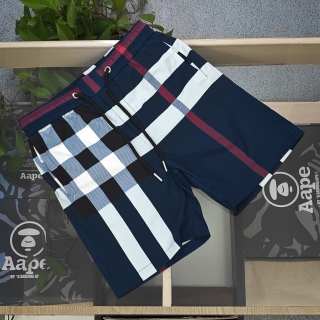 Short à Carreaux Style Burberry – Marine/Rouge