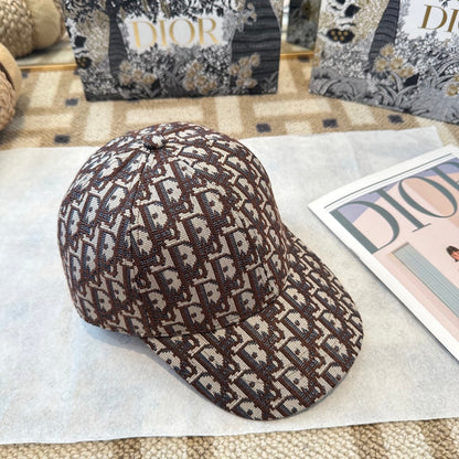 Casquette Dior Oblique Marron
