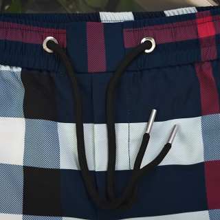 Short à Carreaux Style Burberry – Marine/Rouge