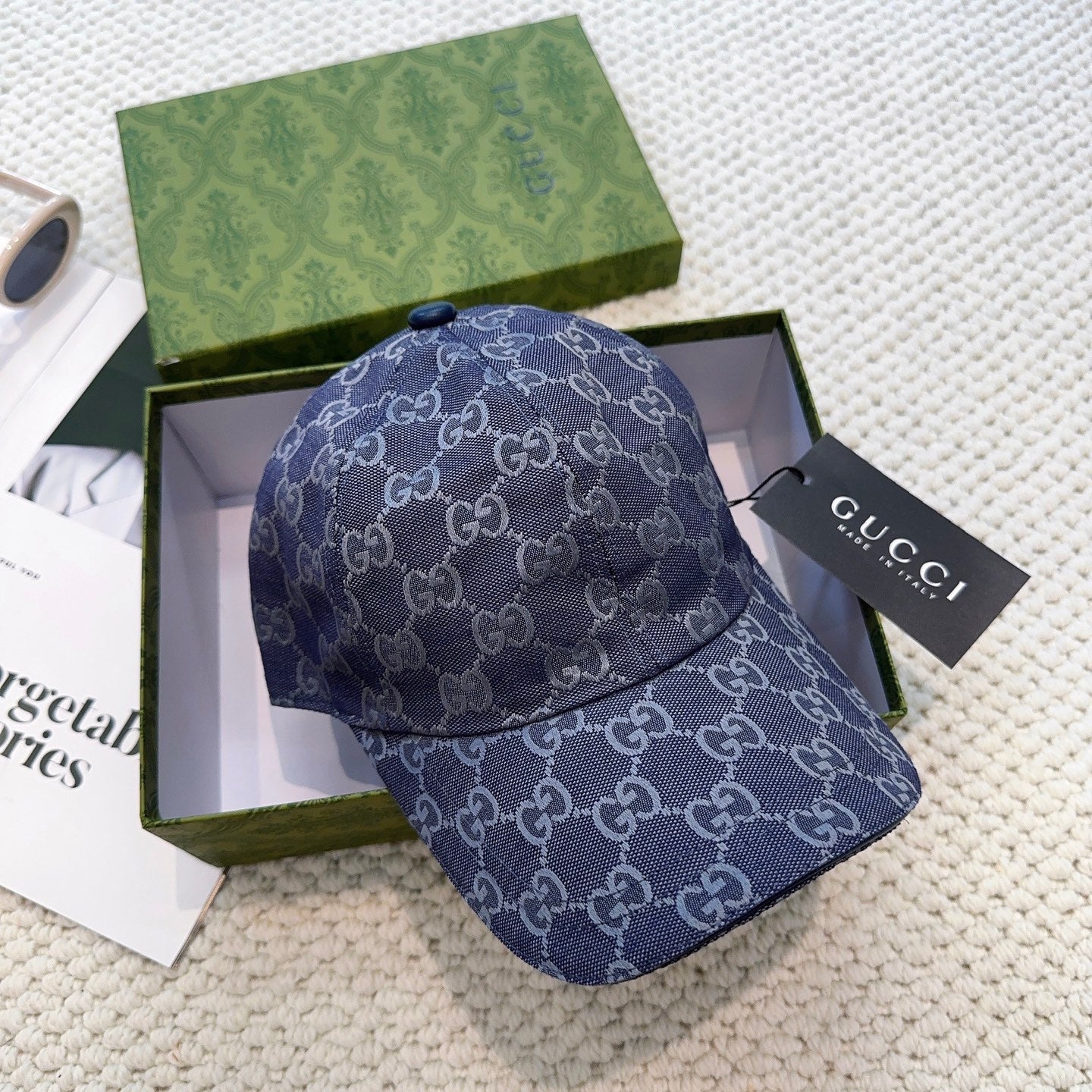 Casquette Gucci GG Canvas Bleu Marine