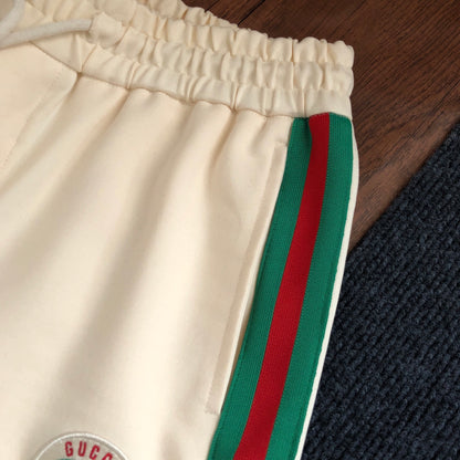 Short Gucci GG 1921 Crème Bandes Vertes