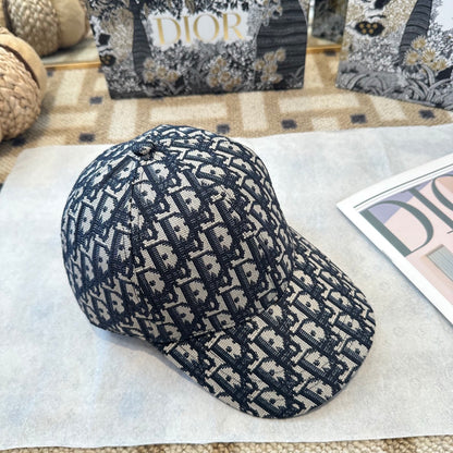 Casquette Dior Oblique Bleu Marine