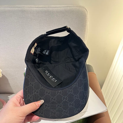 Casquette Gucci GG Supreme Noire Bande Web