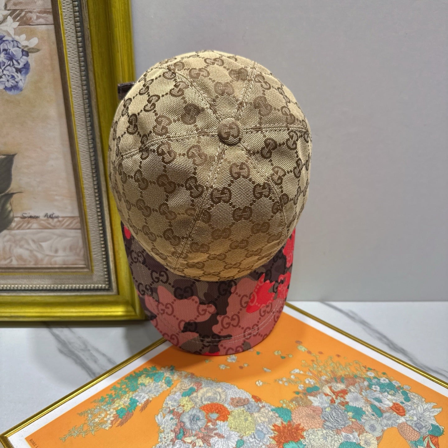 Casquette Gucci Fraise Marron