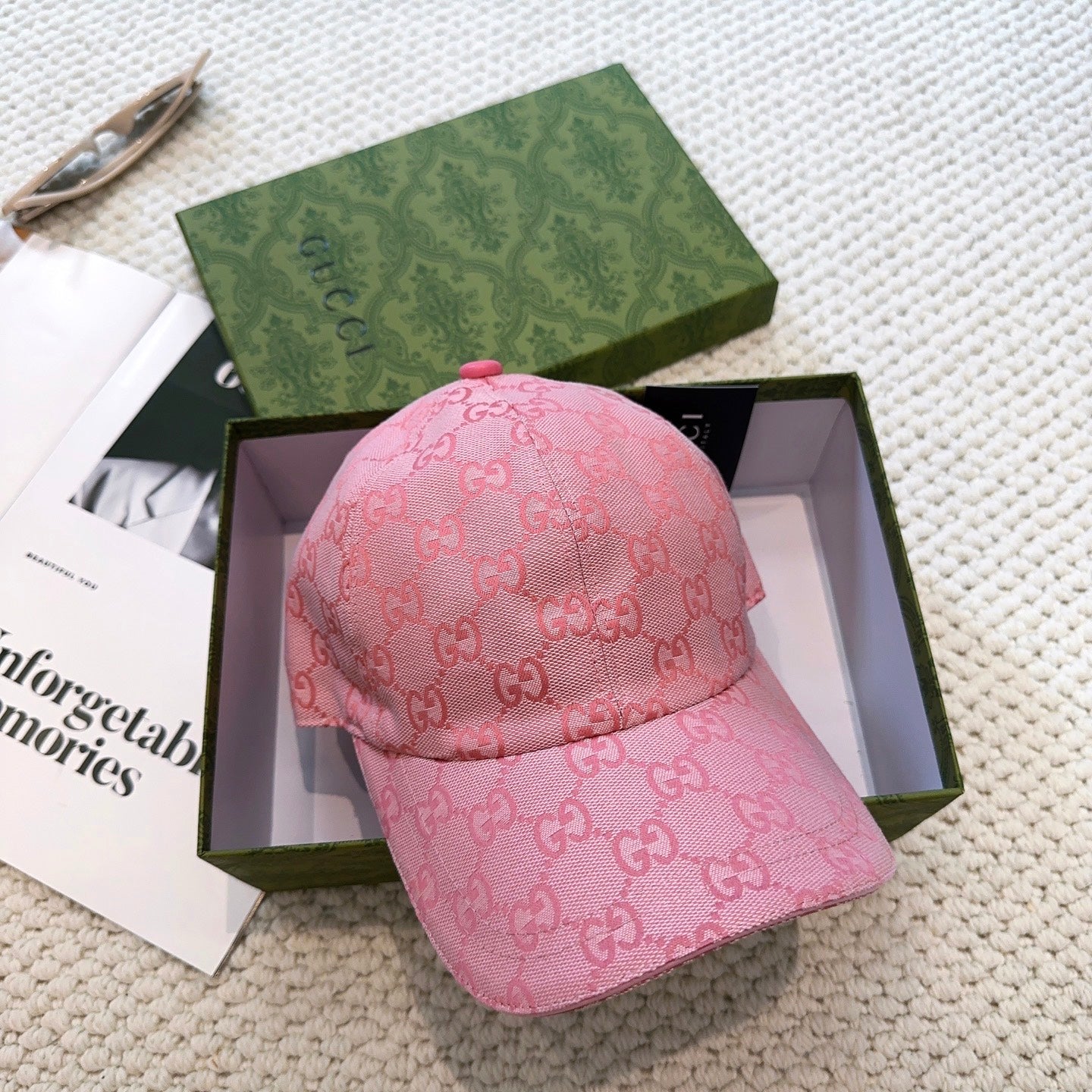 Casquette Gucci GG Canvas Rose