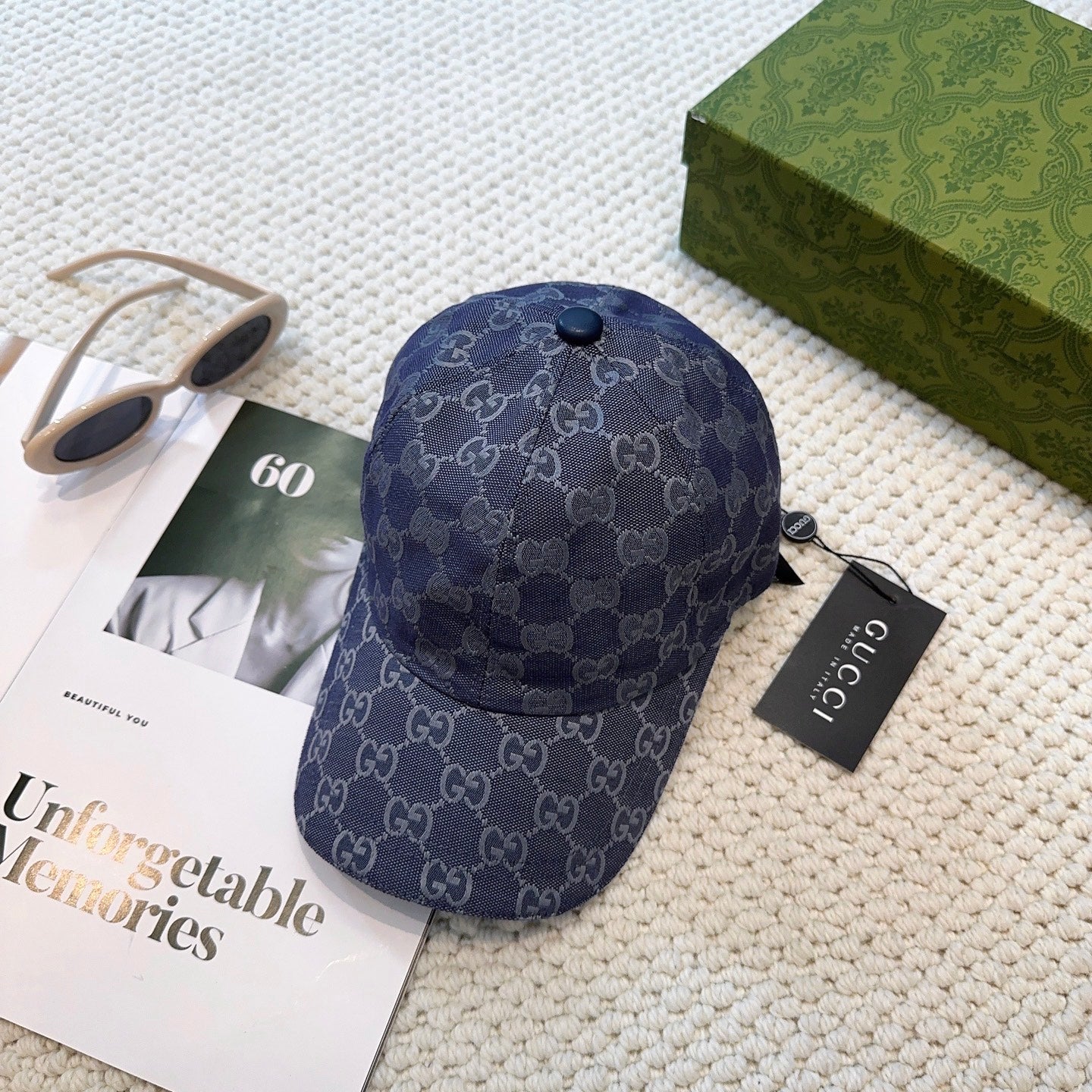 Casquette Gucci GG Canvas Bleu Marine