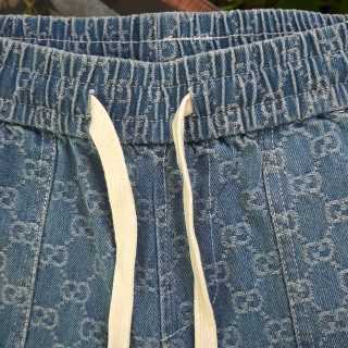 Short Gucci GG Canvas Denim Bleu