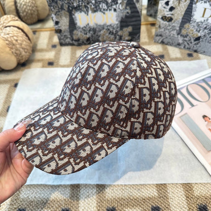 Casquette Dior Oblique Marron
