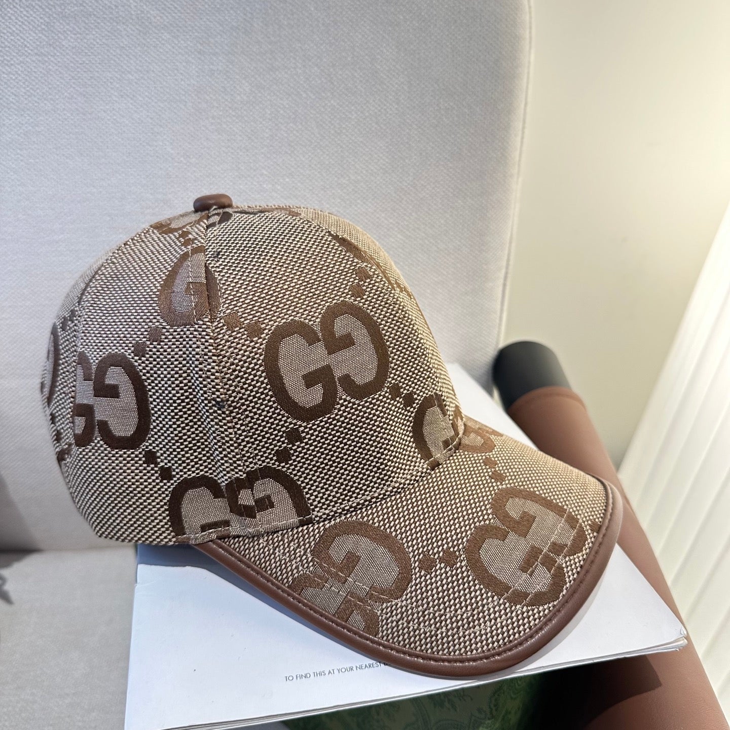Casquette Gucci Grand Logo Marron