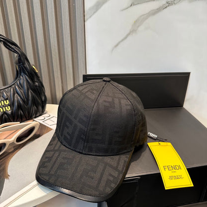 Casquette Style Fendi – Monogramme FF Noire