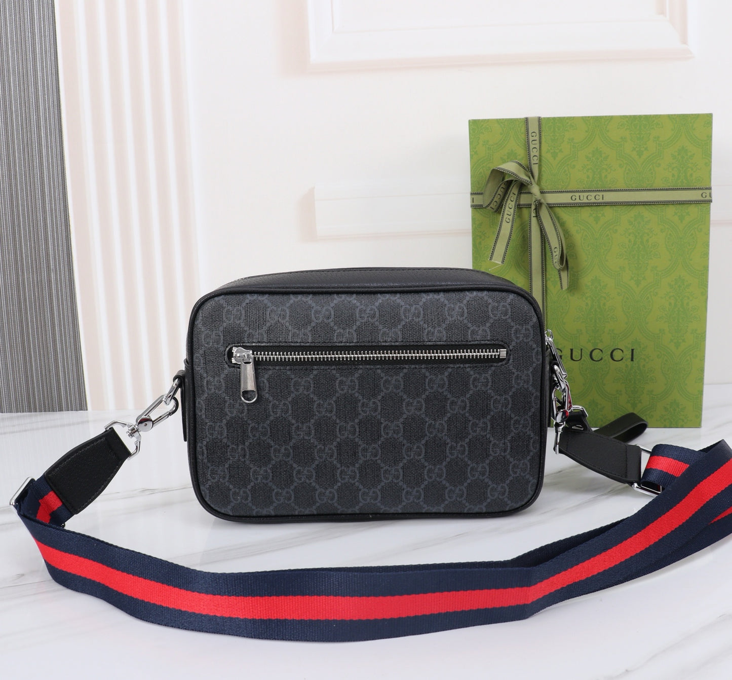 Sac Bandoulière Gucci GG Supreme Noir