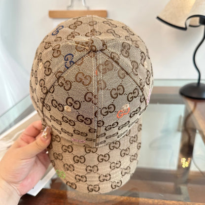 Casquette Gucci Marron Logo Multicolore