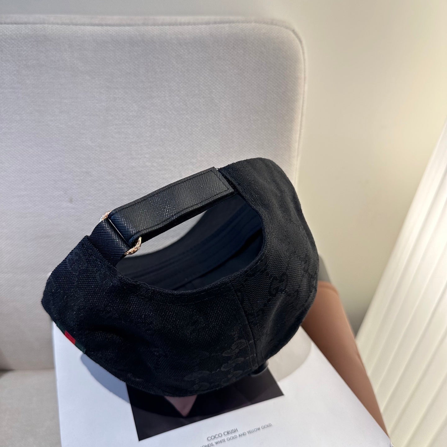 Casquette Gucci GG Supreme Noire Bande Web