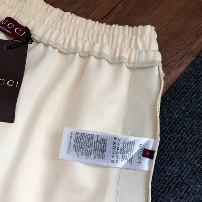 Short Gucci GG 1921 Crème Bandes Vertes