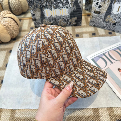 Casquette Dior Oblique Camel Doré