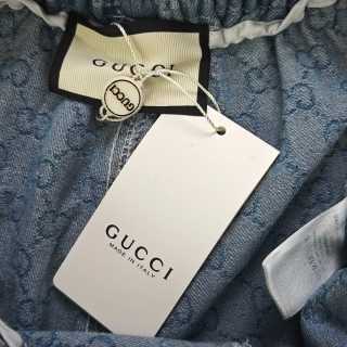 Short Gucci GG Canvas Denim Bleu