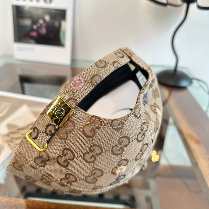 Casquette Gucci Marron Logo Multicolore
