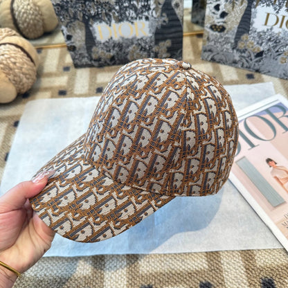 Casquette Dior Oblique Camel Doré