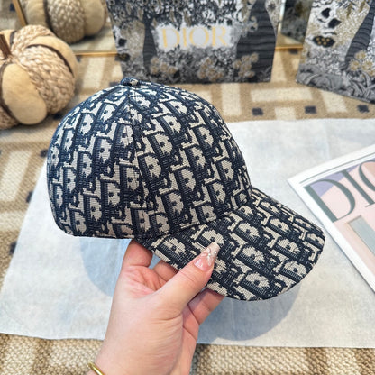Casquette Dior Oblique Bleu Marine
