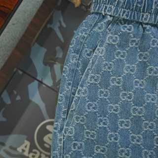 Short Gucci GG Canvas Denim Bleu