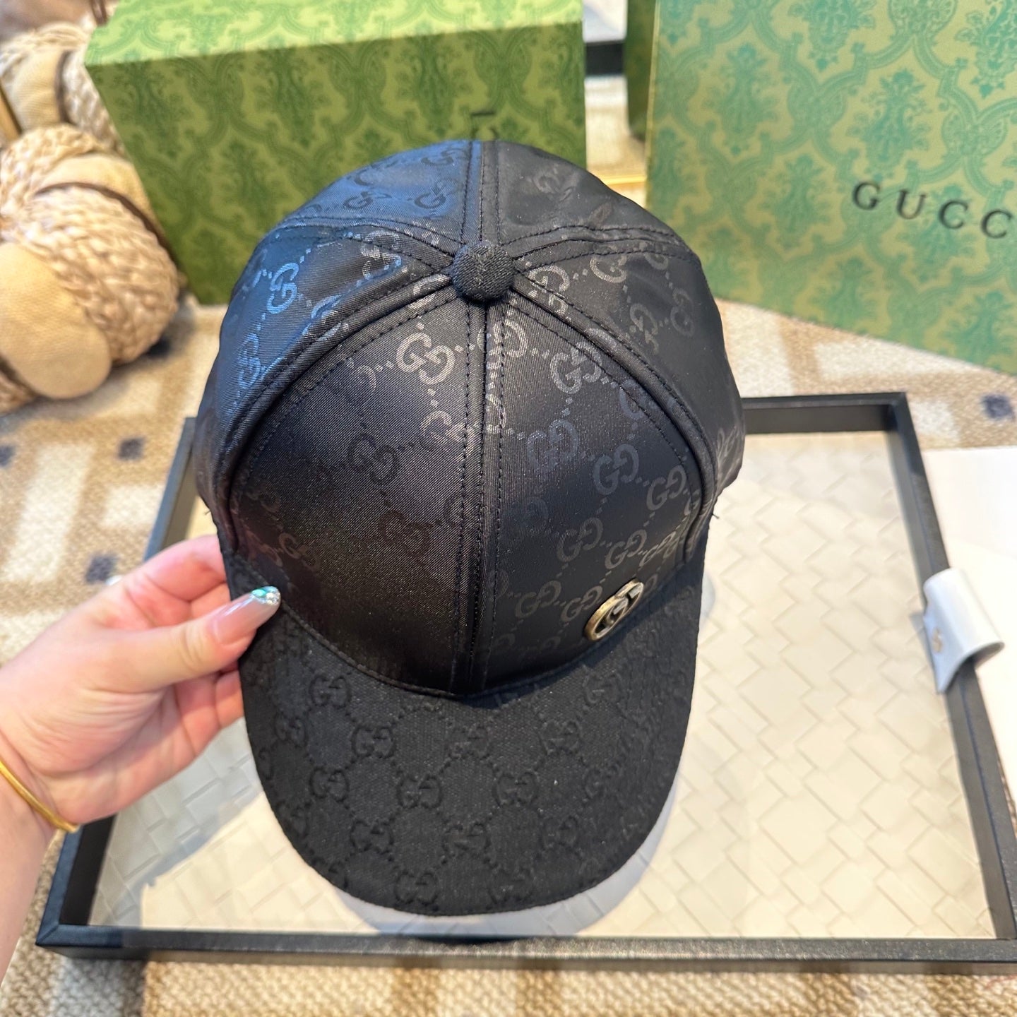 Casquette Gucci GG Supreme Noire